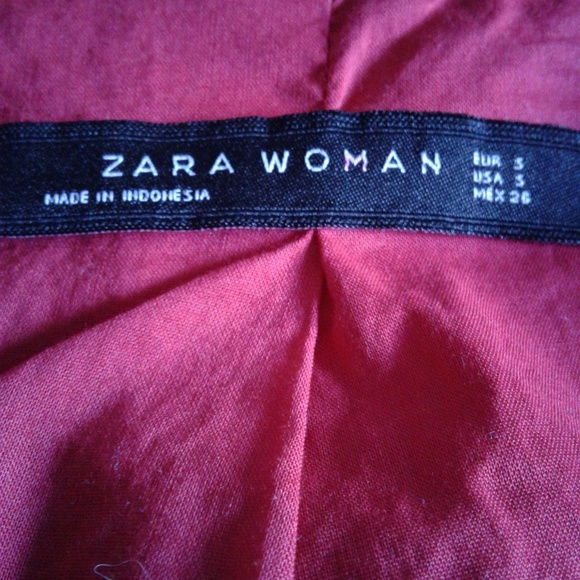 Red Linen Cocktail Dress - Picture 6 of 7